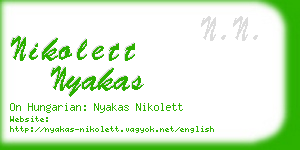 nikolett nyakas business card